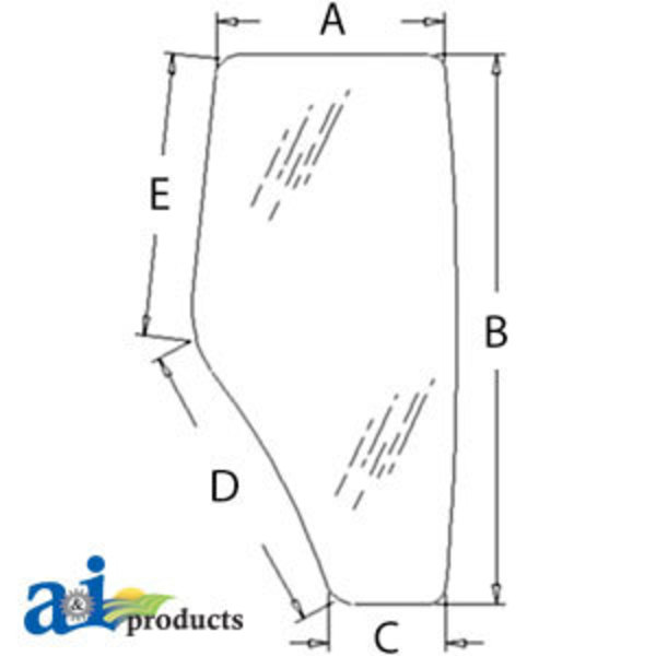 A & I Products Glass, Door (RH) 63" x35" x4.5" A-R198625